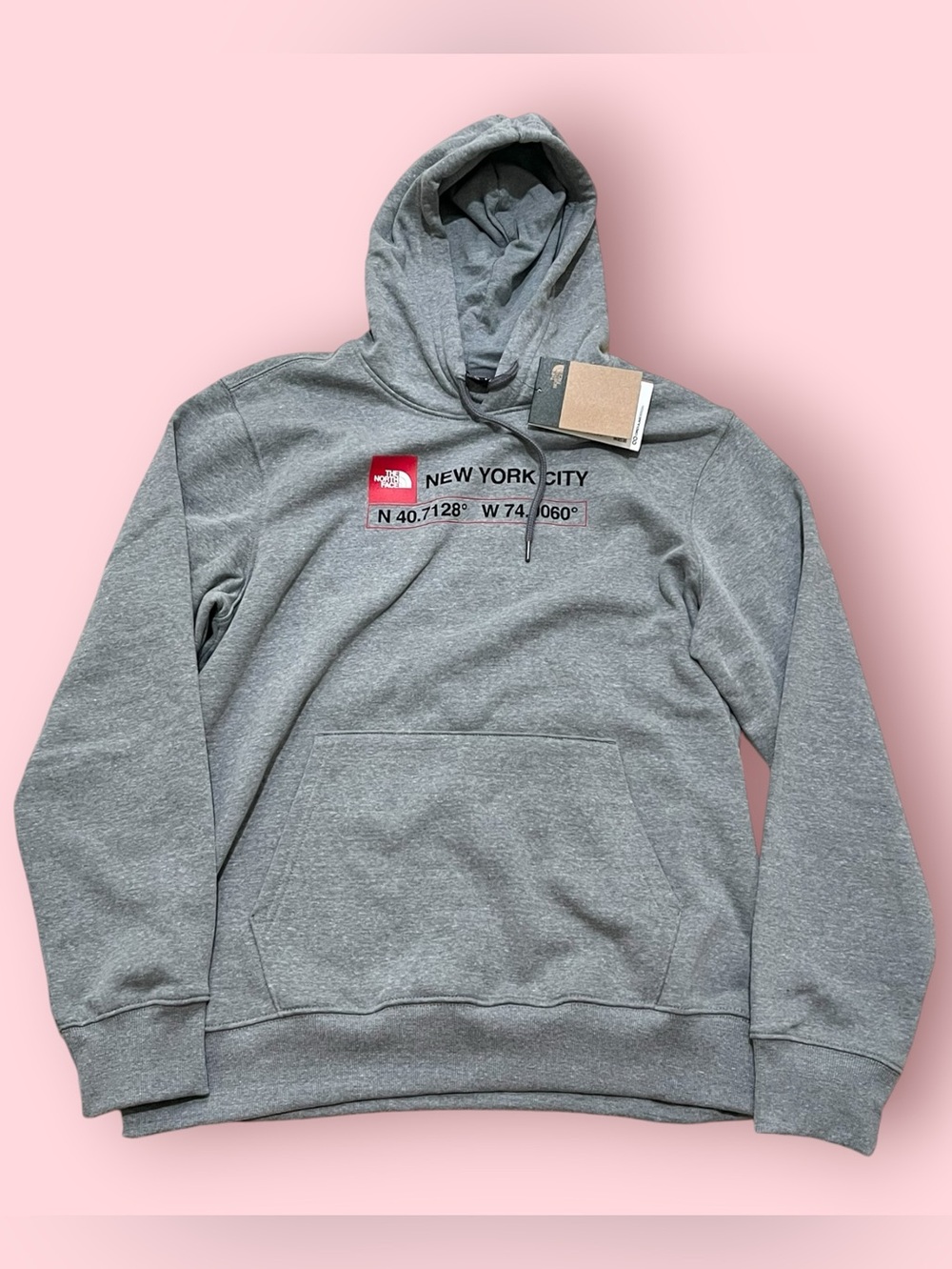 The North Face New York City Mens Pullover Sweatshirt / Hoodie (Gray)